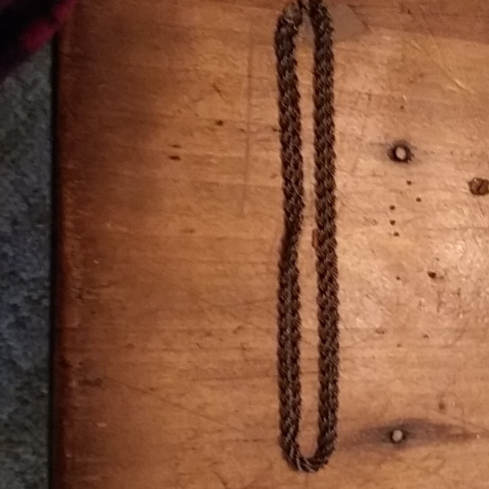 Long gold tone/brass necklace